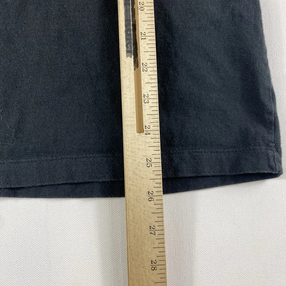 True Religion T-Shirt Mens Medium Black Short Sleeve Have A Nice Day Logo TEAR